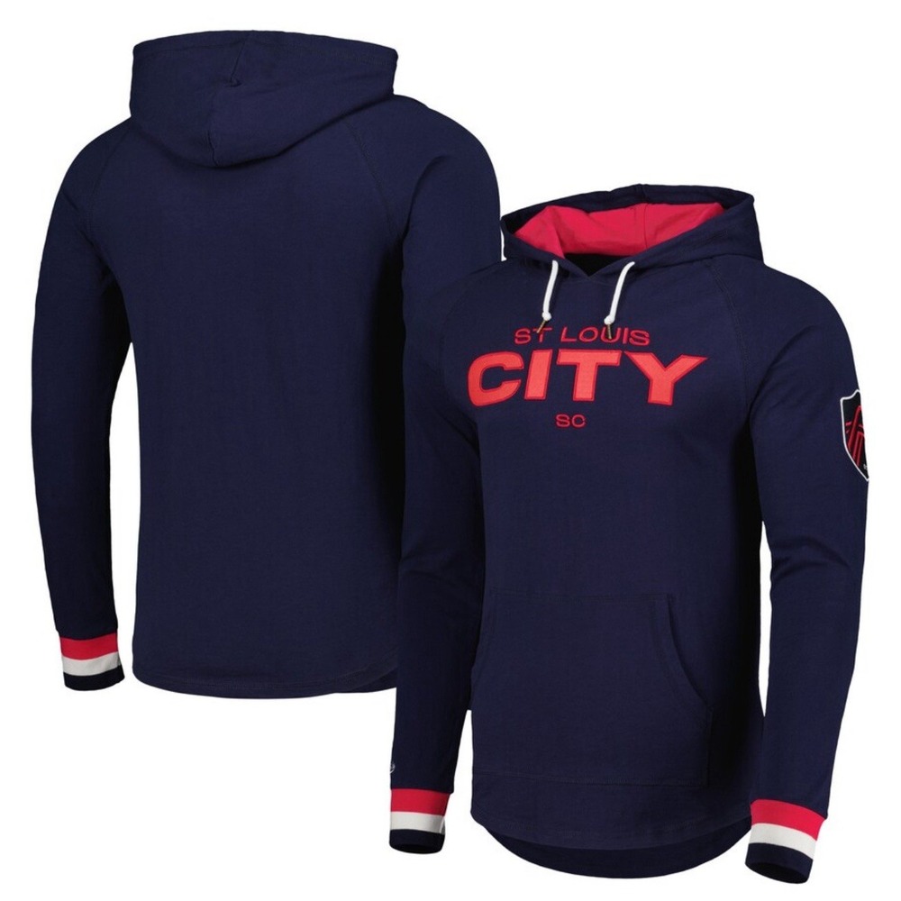 St. Louis City SC Mitchell &‎ Ness Legendary Slub Raglan Hoodie Men's 3XL Blue